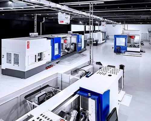 A modern facility showcasing multiple EMCO CNC machines in operation, highlighting EMCO’s advanced precision machining solutions.
